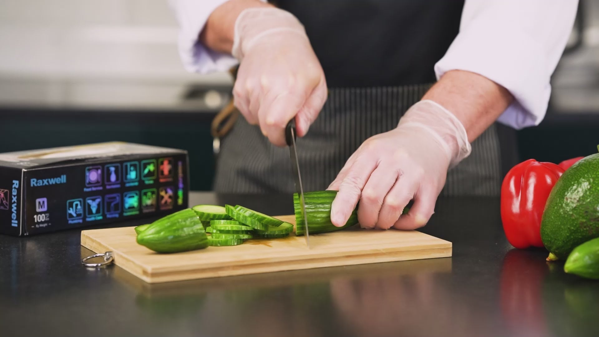 Raxwell Disposable Clear Vinyl Gloves