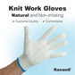 Raxwell White Poly-Cotton Gloves - Premium Knit Work Gloves - 12 pairs